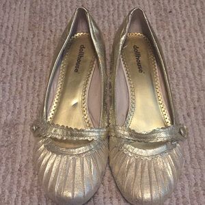 Gold Kitten Heel Flat